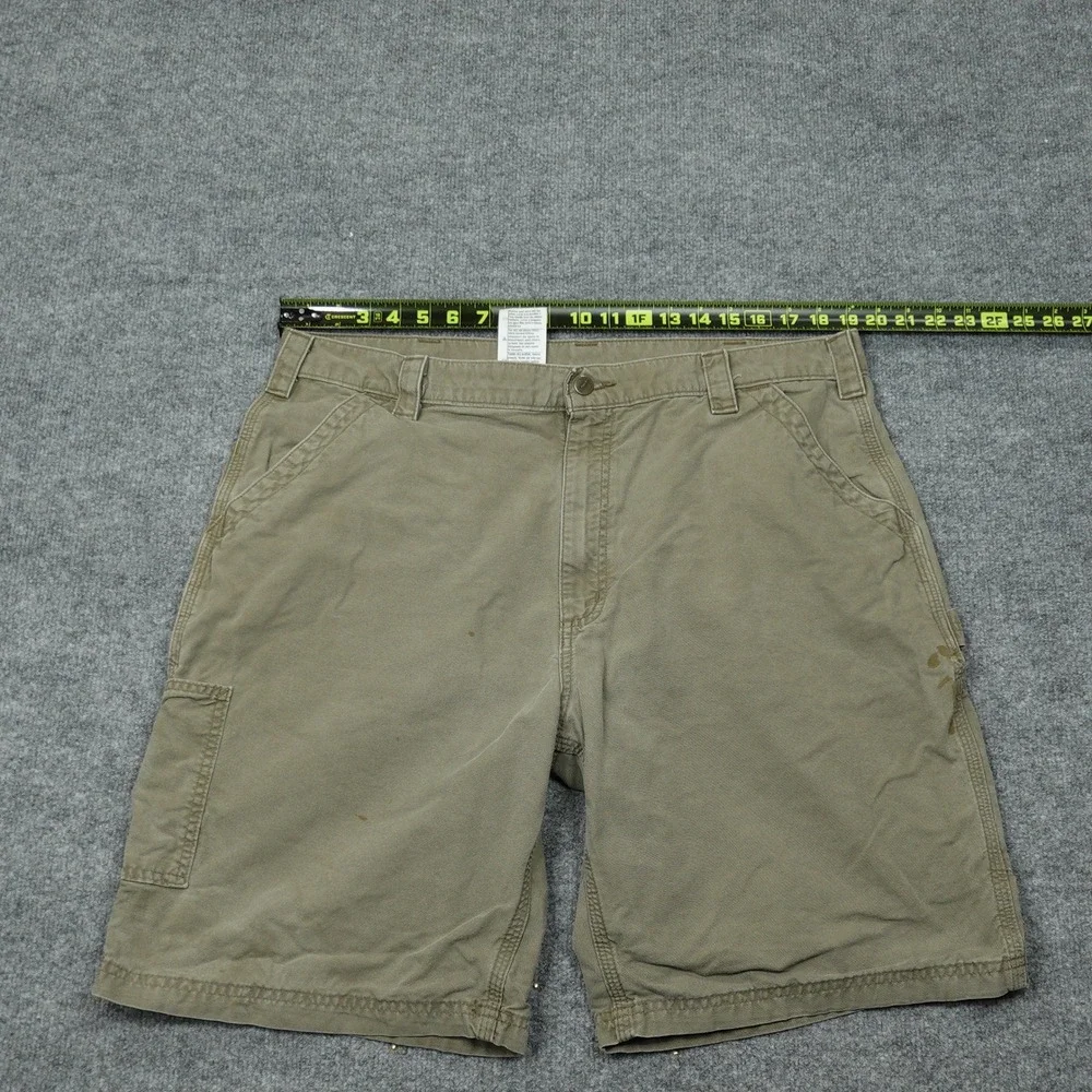 Carhartt Shorts Mens 40 Brown B147 LBR Original Fit Canvas Carpenter Workwear